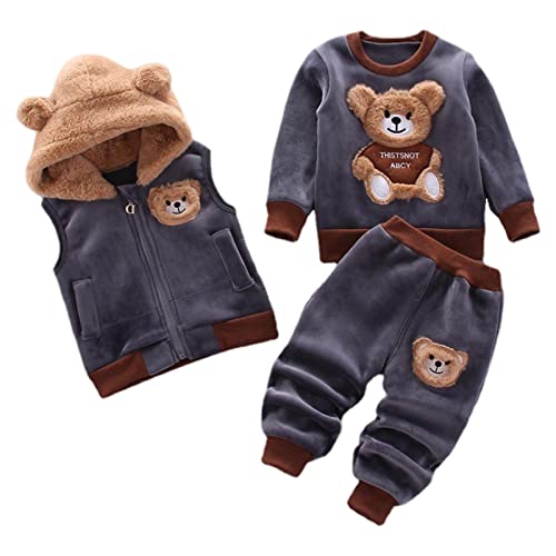 YIJU Roupas de inverno para bebês Roupas infantis respiráveis para bebês ao ar livre de 1-3 anos de