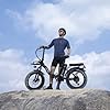 Fafrees F20 MAX Electric Bicycle, 20 * 4.0inch Men's Folding Electric Mountain Bike, 48V/22.5Ah Battery, Front Basket, Unisex Adult Fatbike Ebike, Range 90-150KM (Black) #1
