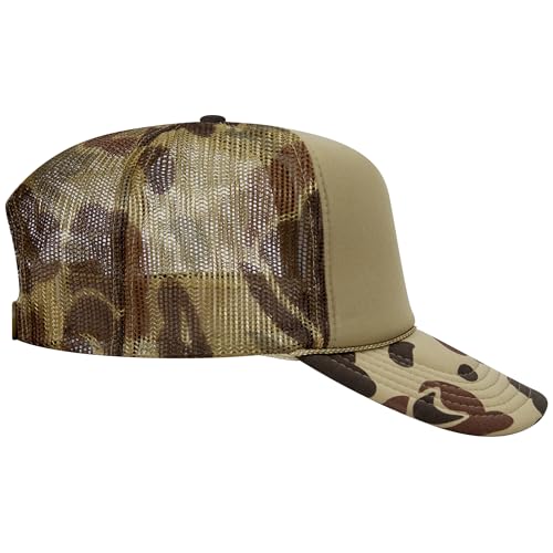 Image of OTTO Polyester Foam Front 5 Panel High Crown Mesh Back Trucker Hats in 97, Bulk, Wholesale