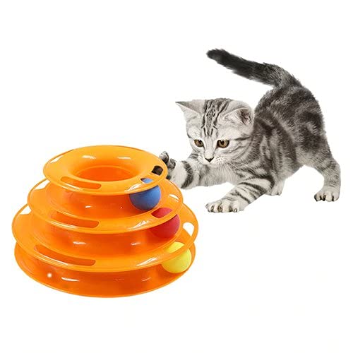 TAIYO PLUSS DISCOVERY® CAT Toy-Tower of Tracks with Balls Interactive Cat Toy (Orange) (Cat HS050) (B08RY6T52M) Amazon Price History, Amazon Price Tracker