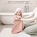 Konssy 2-Pack Muslin Hooded Baby Towels, 100% Cotton, Ultra-Soft & Absorbent Baby Bath Towels with Hood for Newborn & Infant (Pink, Floral,32
