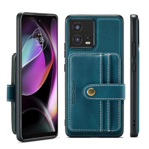 Motorola Edge 30 Fusion�p�J�[�h�z���_�[�t���E�H���b�g�P�[�X�AMoto S30 Pro�p�P�[�X�A���U�[2-IN-1���O���\�P�[�X[RFID�u���b�L���O]�ϏՌ��J�o�[�A���C�����X�[�d�t��