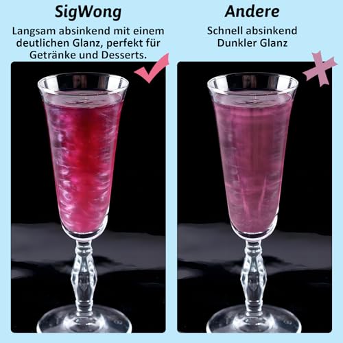 Essbares Glitzer Set - 3x4g Essbarer Glitzer für Getränke Torten, Lebensmittelfarbe Glitzer Pulver für Schokolade, Cocktail, Drinks, Fondant, Flüssigkeiten