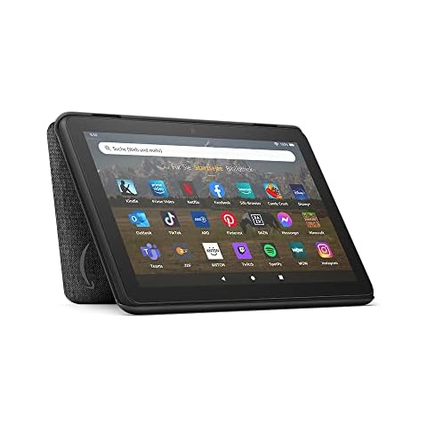 Hülle von Amazon für das Fire HD 8-Tablet (nur kompatibel mit Tablets der 12. Generation, 2022), schwarz Cover