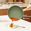 Kitchen Academy 17 Pieces Induction Cookware Set with Griddle, Green Granite Pots and Pans Set Non Stick, Healthy Nonstick Cooking Pans Set #2
