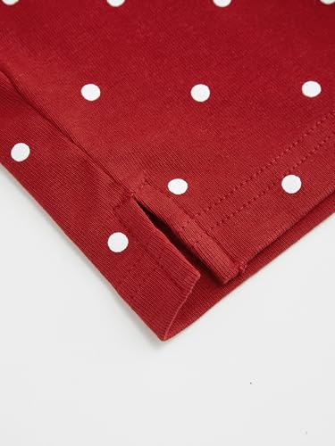 CIDER Women Mid Waist Polka Dot Capri Leggings High Stretch Slim Fit Cotton Blend Knit Fabric Pants4