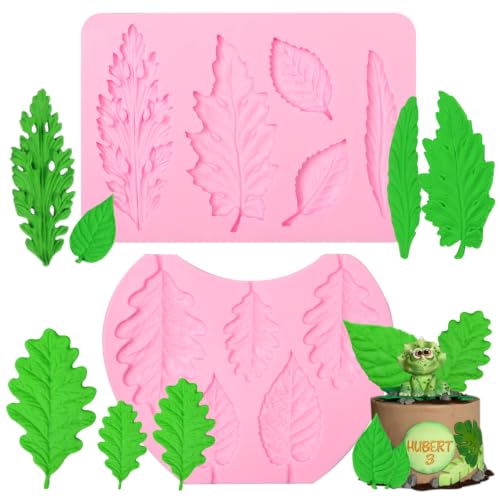 Leaf Silicone Fondant Molds Set of 2 for Cake Decorating