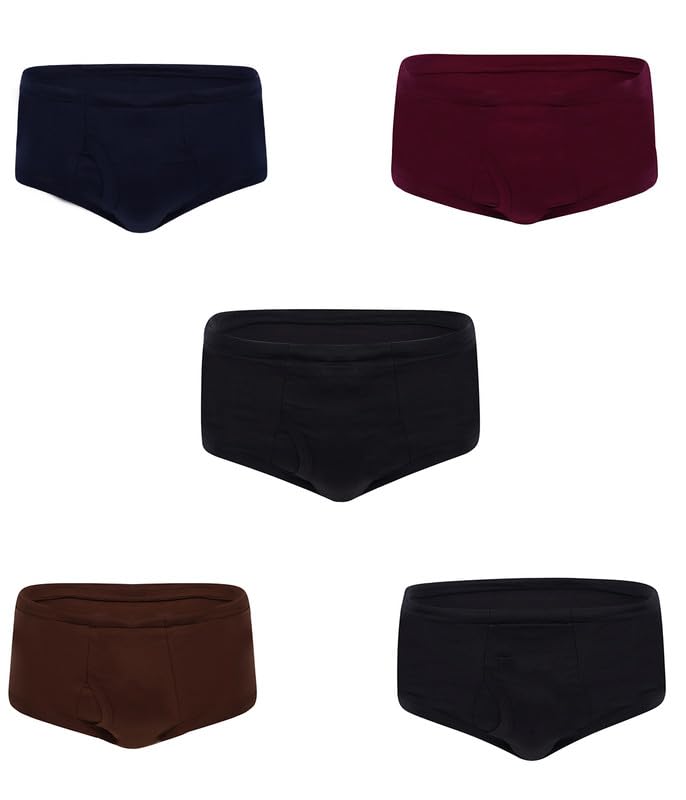 tantex Men's Super Cotton Rib Solid Brief with Ultrasoft Waistband_Multicolored|1-picture-38