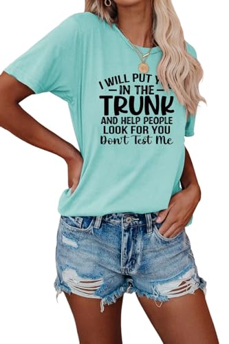 Sarcastic Warning Top Don't Test Me Women's Cotton Tee White