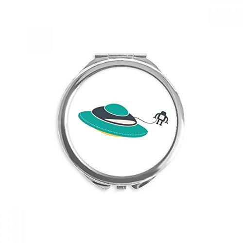 Espejo de bolsillo de monstruo espacial, ideal para llevar en el bolso de mano a diario