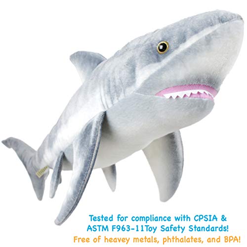 Image of TigerHart Sammy The Shark - 36 Inch Long Great White Stuffed Animal Plush