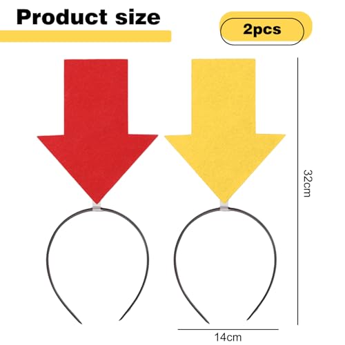 2 Stück Pfeil-Stirnband, lustiger Pfeil-Haarreifen, Festival-Foto-Requisiten, Neuheit Artikel Kopfschmuck Kostüm Haarband für Geburtstag, Karneval, Ostern, Halloween, Party-Zubehör