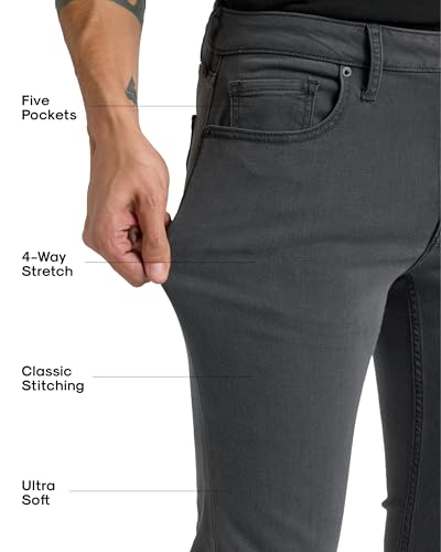 Image of True Classic Stretch Jeans for Men, Slim and Straight Fit Men's Stretch Jean