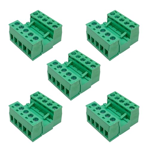 Willwewon 5 Set 5 Pin 2EDGRK-5.08mm Pitch Pluggable PCB Screw Terminal Block Connector for Socket Panel Mount
