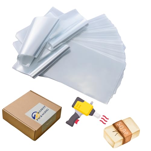 Image of Weiwei - 500PCS 6 X 7 inch Odorless PVC Heat Shrink Wrap Bags 100 Gauge with Vent Hole