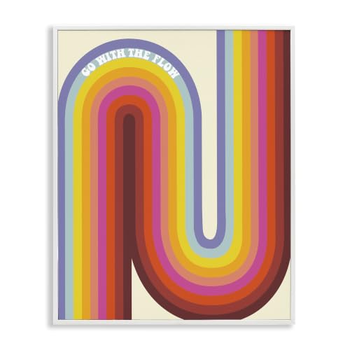 Stupell Industries Go With The Flow Fluid Rainbow Stripes Pattern, Design by Anna Whitham