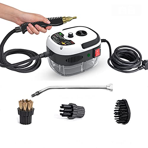 Machine De Nettoyage À Vapeur Portative À Main De Nettoyeur À Vapeur À Haute Pression 2500W Pompage Automatique Pour Le Siège De Détail De Voiture De Meubles De Salle De Bains De Cuisine,Blanc Cover