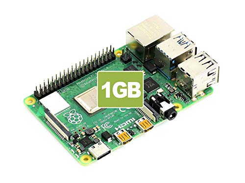 Waveshare Raspberry Pi 4 Model B 1GB RAM with Powerful Processor Faster Networking Support Dual 4K Output and Different Choice of RAM