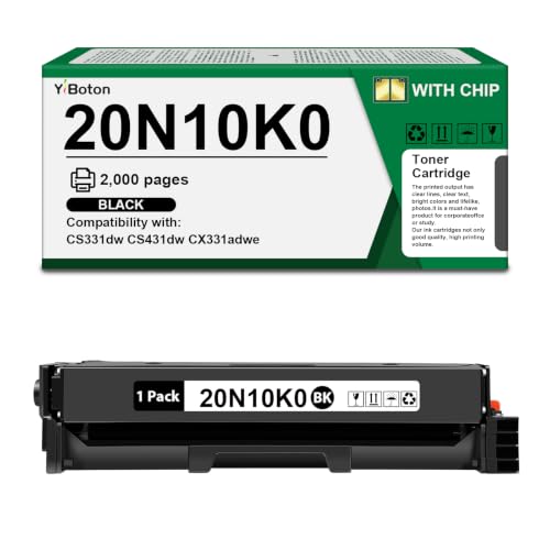 Image of High Yield 20N10K0 CS331 CS431 Black Toner Cartridge with Chip