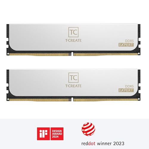 Image of TEAMGROUP T-Create Expert Overclocking 10L CL28 DDR5 32GB Kit (2 x 16GB) 6000MHz (PC5-48000) Intel XMP 3.0 & AMD Expo Compatible Desktop Memory Module Ram White - CTCWD532G6000HC28ADC01