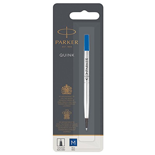 PARKER QUINK Rollerball Pen Ink Refill, Medium, Blue