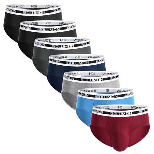 Catálogo de Trusa de Hombre . 49 IGOLUMON Trusas para Hombre 7 Piezas Briefs Hombre Transpirable Bambú Rayón Ropa Interior Hombre Tagless Elástica con Pouch Calzones de Cómodo para Deportivo Uniforme