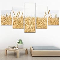 SIGNWIN 5 Panel Canvas Wall Art Modern Art Bohemian Bouquet Colorful Cool Floral Group Multicolor Photography Realism for Home Decorations Ready to Hang - 60