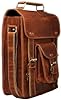 Jaald Petit sac messager en cuir de 11" - Sac à bandoulière - Sac à bandoulière vintage pour homme et femme - Sac d'école pour homme et femme - Sac à main compétitif avec iPad et tablette, marron, s #4