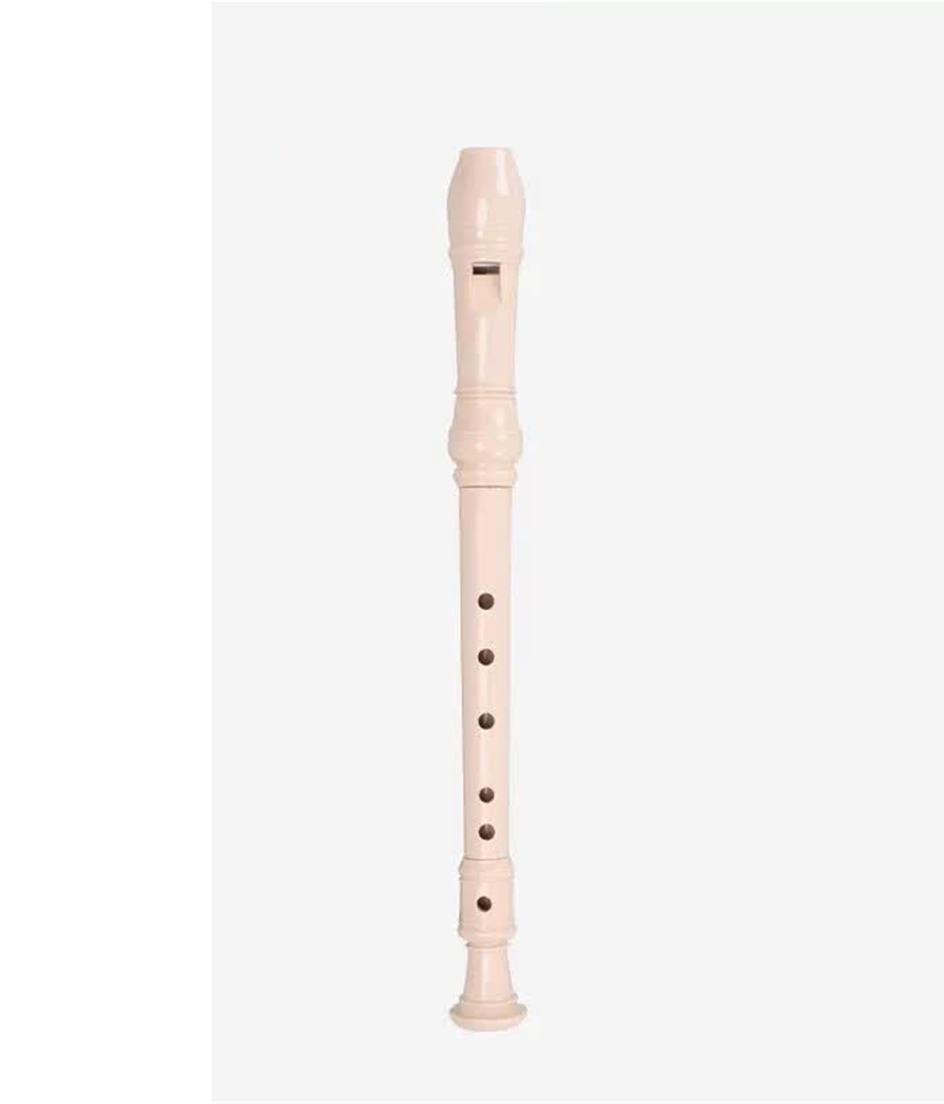 Niemiecki Styl 6 otworowy Flet Prosty Sopranowy Dla Początkujących Instrument Dęty Flety Proste Dla Początkujących(White)
