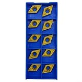 DCMT11T304-HMP Hartmetall-Dreheinsätze für CNC-Drehmaschinen-Werkzeuge, kompatibel mit NC3020 DCMT32.51, für Stahl-Finishing und Endbearbeitung, 10 Stück