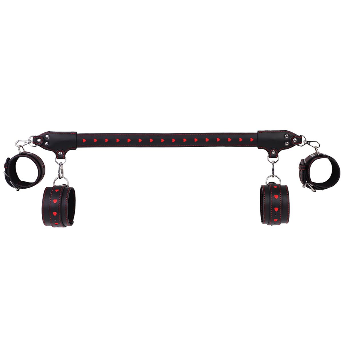 Kit de Bondage BDSM avec Barre d’Écartement – Menottes et Entraves Réglables pour Couples, Ensemble Polyvalent pour Jeux de Rôle, Proximité Créative et Moments Partagés