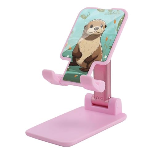Support de téléphone réglable et pliable pour bureau avec loutre