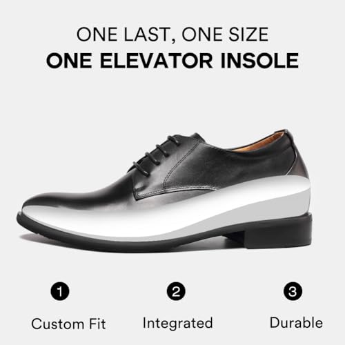 CHAMARIPA Men's Oxford Elevator Shoes: Invisible Height Increase | Built-in Custom Lift Elevator Insole | Breathable Calfskin for All-Day Wear | Formal Business & Wedding3
