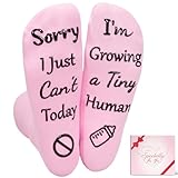 Sunia New Mom Gifts for Pregnant Women, Funny Socks Pregnancy Gifts for Expecting Mom, Mother to be Gift for First Time Mommy, Christmas Gift for Pregnant Wife, Friends & Sisters