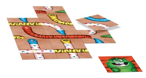 Crazy Worms - Auf die Würmer, fertig, los! Das lustige Plättchen Legespiel.