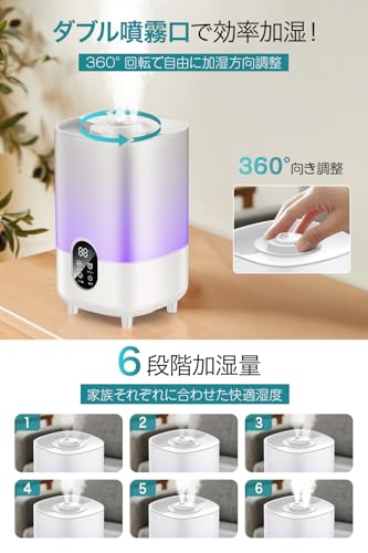 Vootic 加湿器 4.5L 大容量超音波式