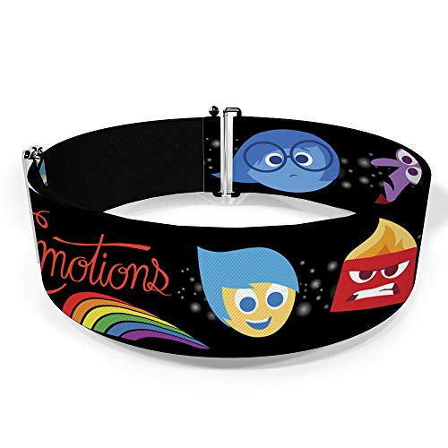 Buckle-Down Disney Belt, Cinch Belt Inside Out Emotion Expressions Every Day Is Full of Emotions, 3.0 Inch Wide, Adjustable2