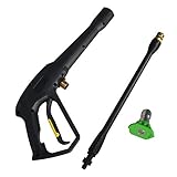 High Pressure Water Spray Gun Wand Jet Nozzle Tips, Power Washer Water Gun Compatible with Some of Greenworks Karcher Ryobi Electric Pressure Washer