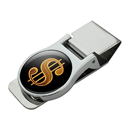 GRAPHICS & MORE Dollar Sign Symbol Satin Chrome Plated Metal Money Clip