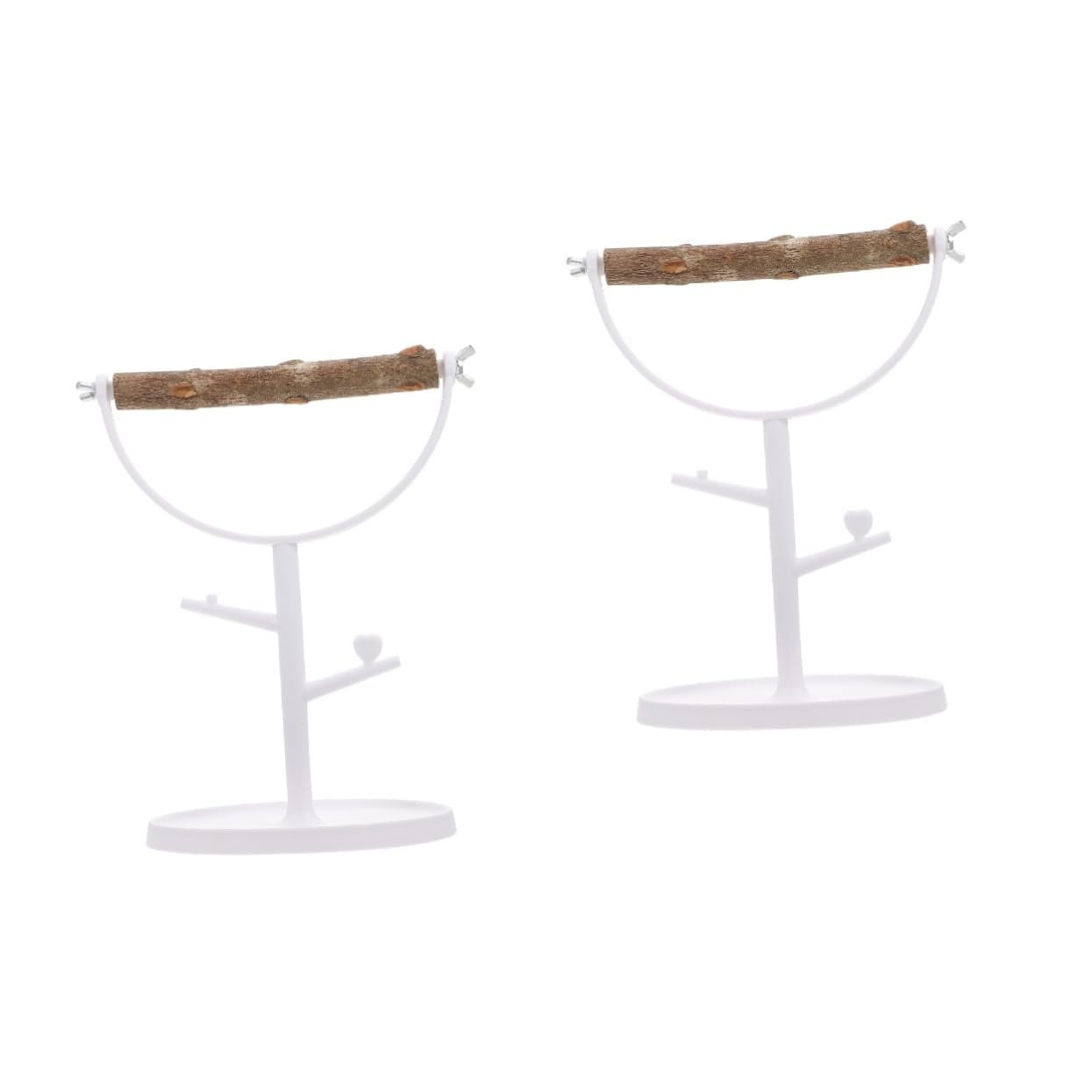 YARNOW 2 Piezas Estante de Entrenamiento Bloques para Masticar pájaros de Juego de Aves Percha Madera Colgador Madera Jaula de pájaros Juguete Percha de molienda de Aves Interior