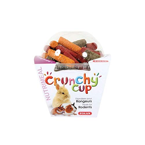 Zolux Crunchy Cup Dulce Alfalfa/Zanahoria/Remolacha para Pequeño Mamífero 180 g