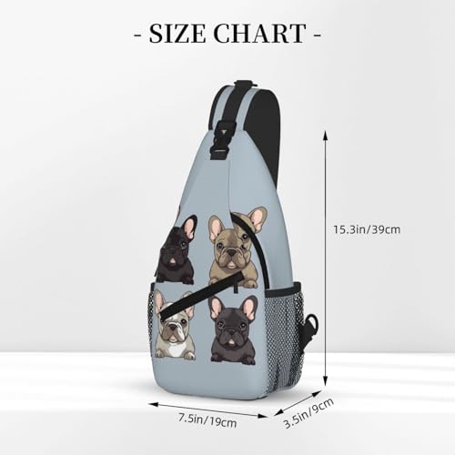 Morrales Sling Bag para Hombre y Mujer, Negro miniatura 3