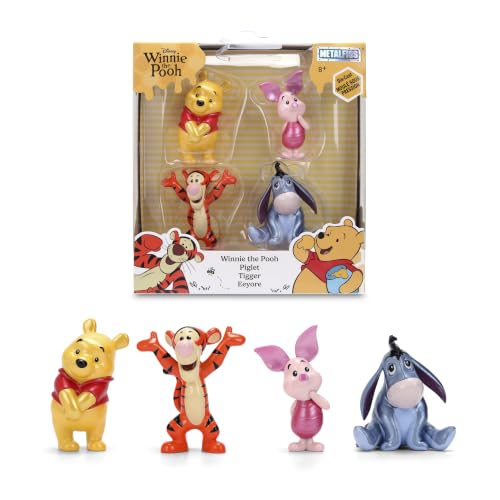 Jada Disney Winnie the Pooh 4-Pack Metalfigs Mini Figures Set 2.5 Inch Die-Cast Collectibles Toys