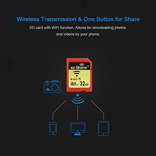 yeacher EZ share WiFi Share Memory SD Card Wireless Camera Share Card SDHC Flash Card Classe 10 32GB