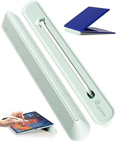 ergounion 3 in 1 Silicone Laptop Stand for Desk - Keyboard Riser for Ergonomic Typing/Reading, 9"/24cm Measurable Computer Keyboard Stand for Desk, Portable Pencil Case Holder - Macaron Green