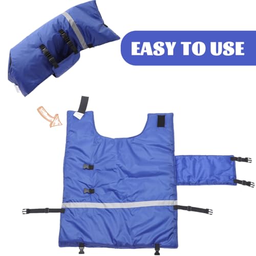 Image of VILLCASE Calf Warm Coat Goat Blankets for Winter Cow Clothes Calf Warming Blanket Cow Warming Thickened Belly Protection Farm Animal Winter Coat, Random Style