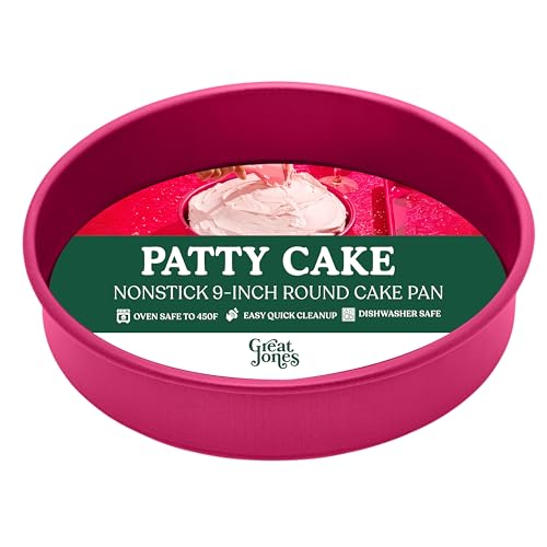 Great Jones Patty Cake (Raspberry)| Nonstick 9-Inch Round Cake Pan