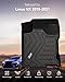 3W Floor Mats Compatible for Lexus NX 2015-2021 TPE All Weather Custom Fit Floor Liner for Lexus NX 200t / NX300 /NX300h, 1st&2nd Row Full Set Car Mats Black