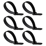 6 Schnalle-Träger, Yogamattenlagerbänder, Kabelbündelte Schnalle-Gurte, Multifunktionsbänder (Schwarz).