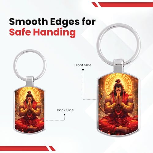 Image of Stylish Metal Keychains with Permanent Glossy Print - Inspirational Quotes & Spiritual Designs - Perfect Key chains for loved ones, Personal Use, Gifts & Return Gifts